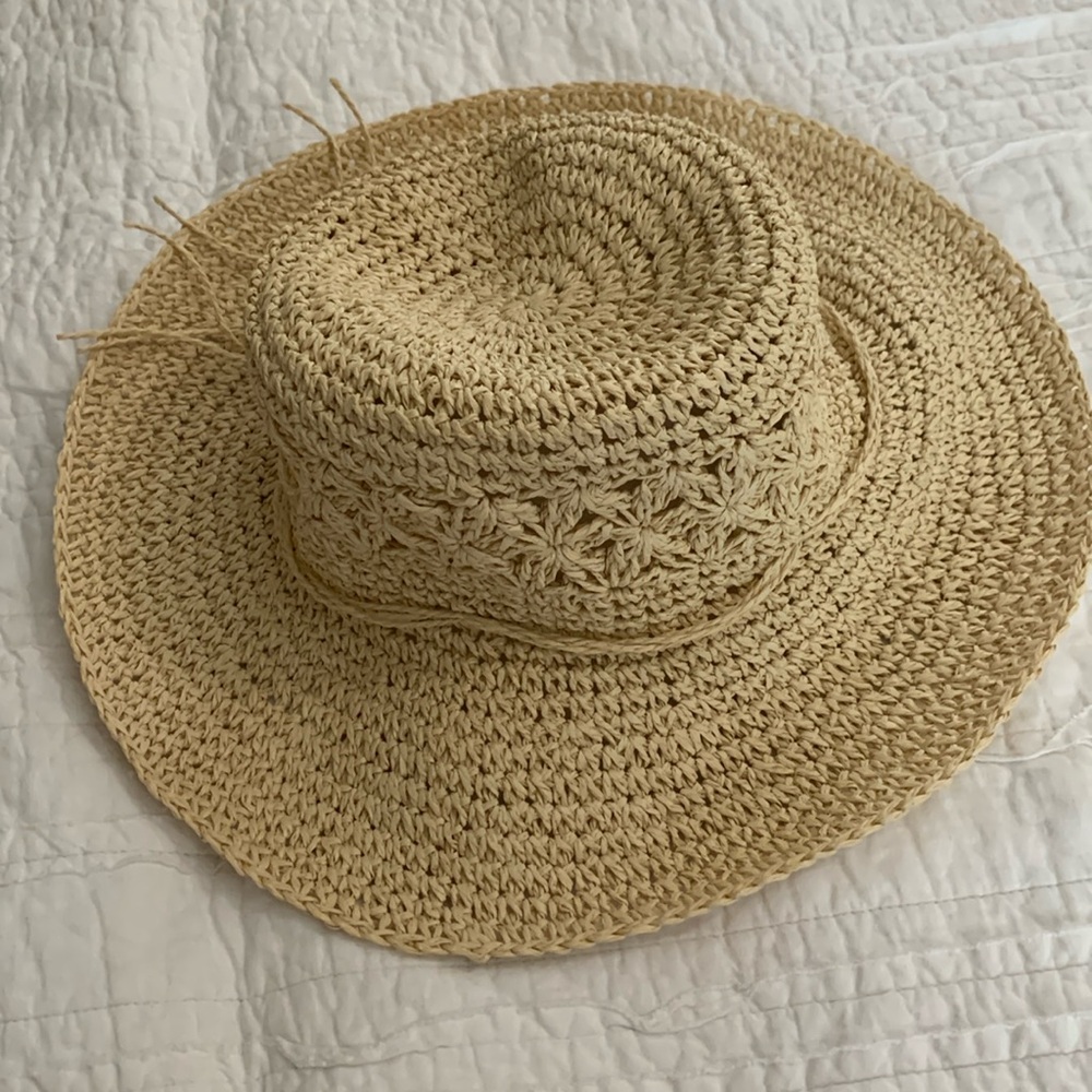 Packable Straw Beach Hat - image 1